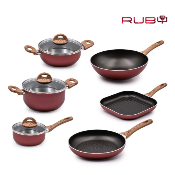 Batería de Cocina Inducción 6 Piezas Ruby