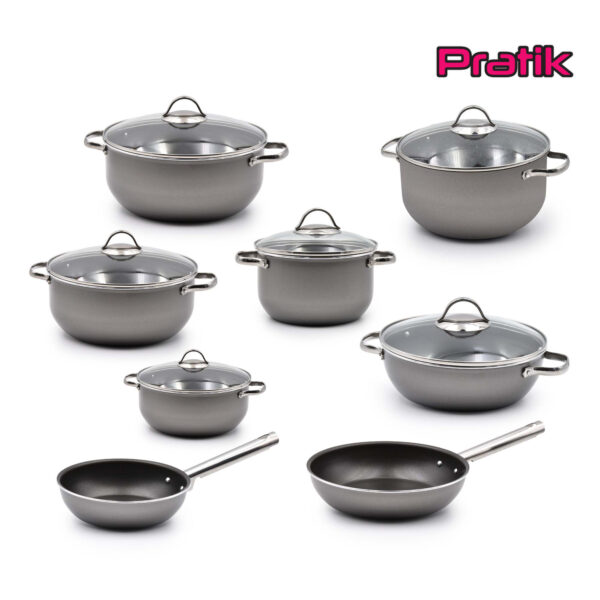 Batería de Cocina Inducción 8 Piezas Pratik