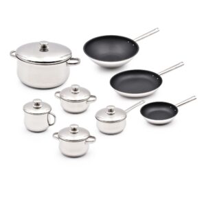 Batería de Cocina Inducción 8 Piezas Acero Inoxidable